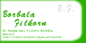 borbala filkorn business card